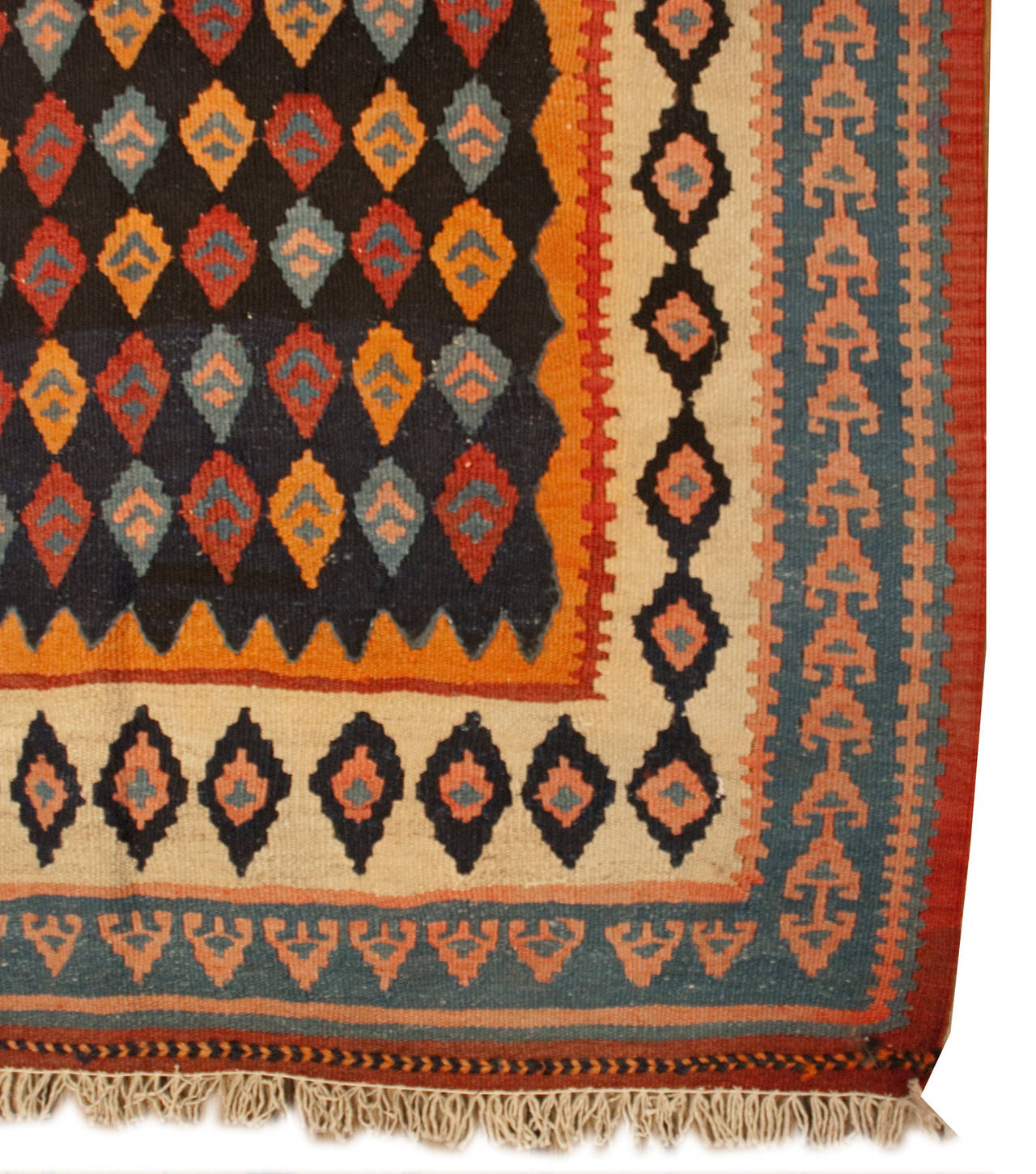 Early 20th Century Harsin Kilim Runner For Sale