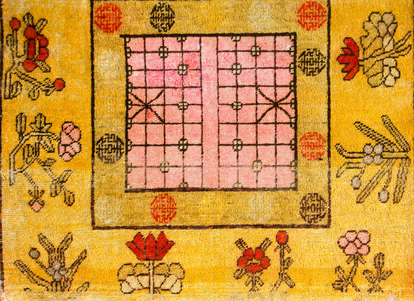 Early 20th Century Central Asian Samarghand Rug For Sale