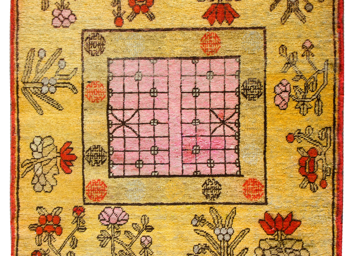 Early 20th Century Central Asian Samarghand Rug For Sale
