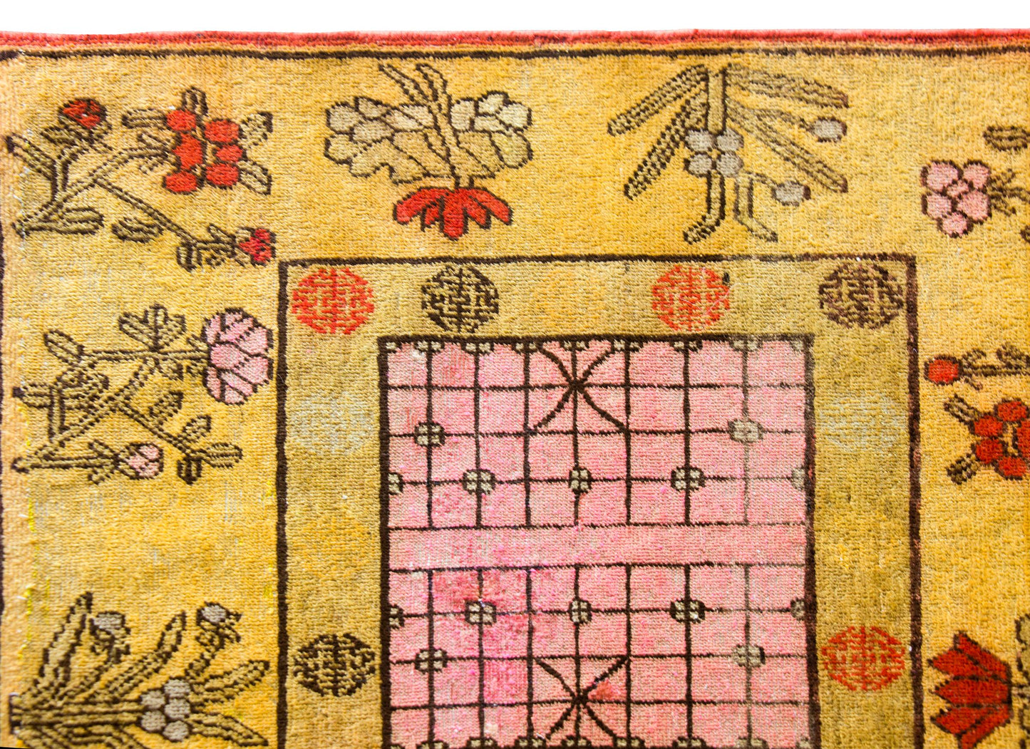 Early 20th Century Central Asian Samarghand Rug For Sale