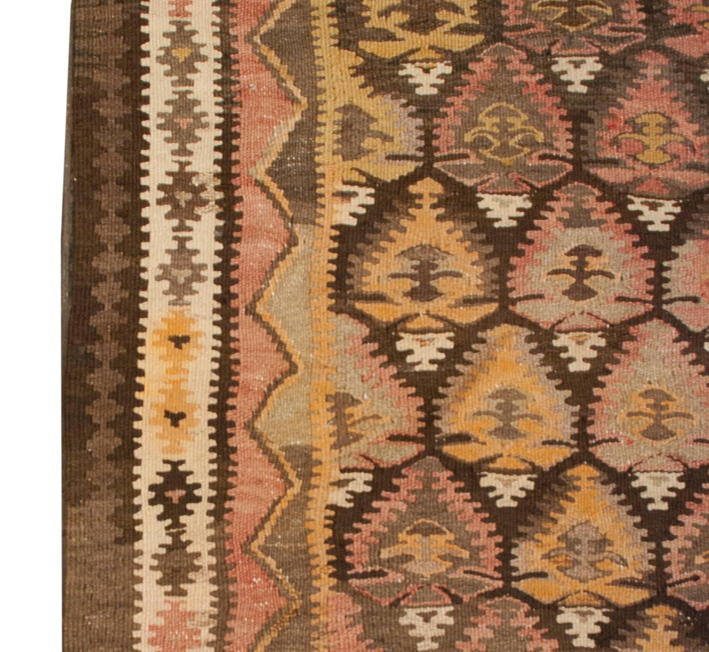Wonderful Early 20th Century Qazvin Kilim Runner For Sale