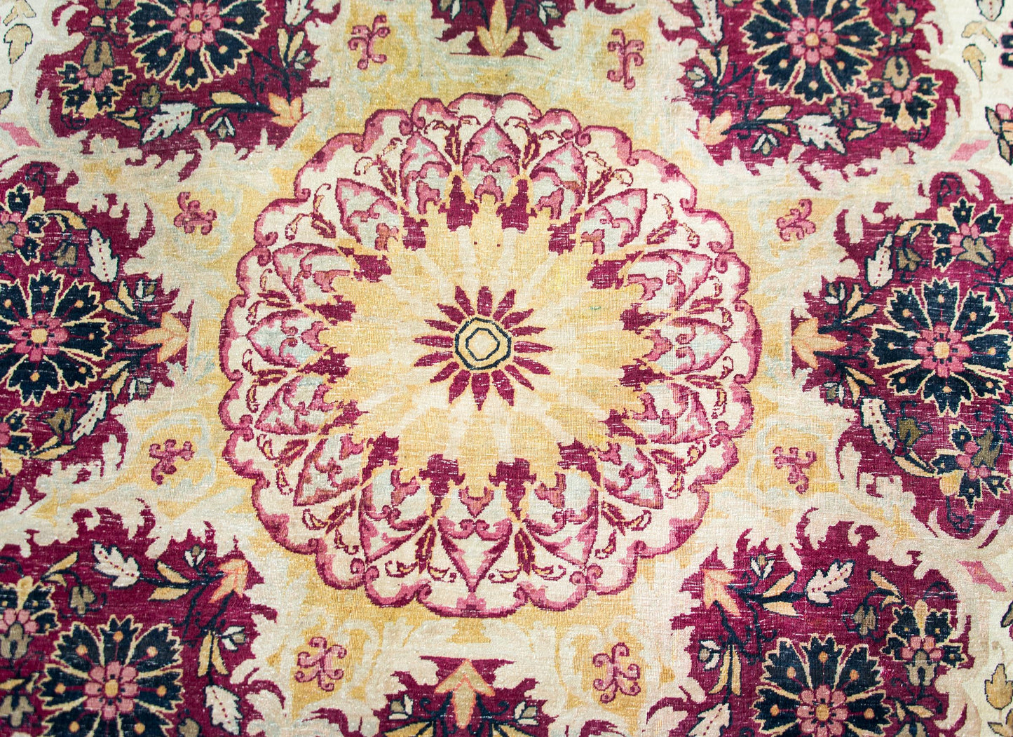Early 20th Century Persian Lavar Kirman Rug For Sale