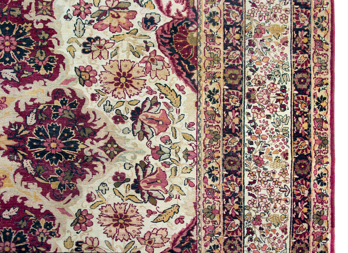 Early 20th Century Persian Lavar Kirman Rug For Sale