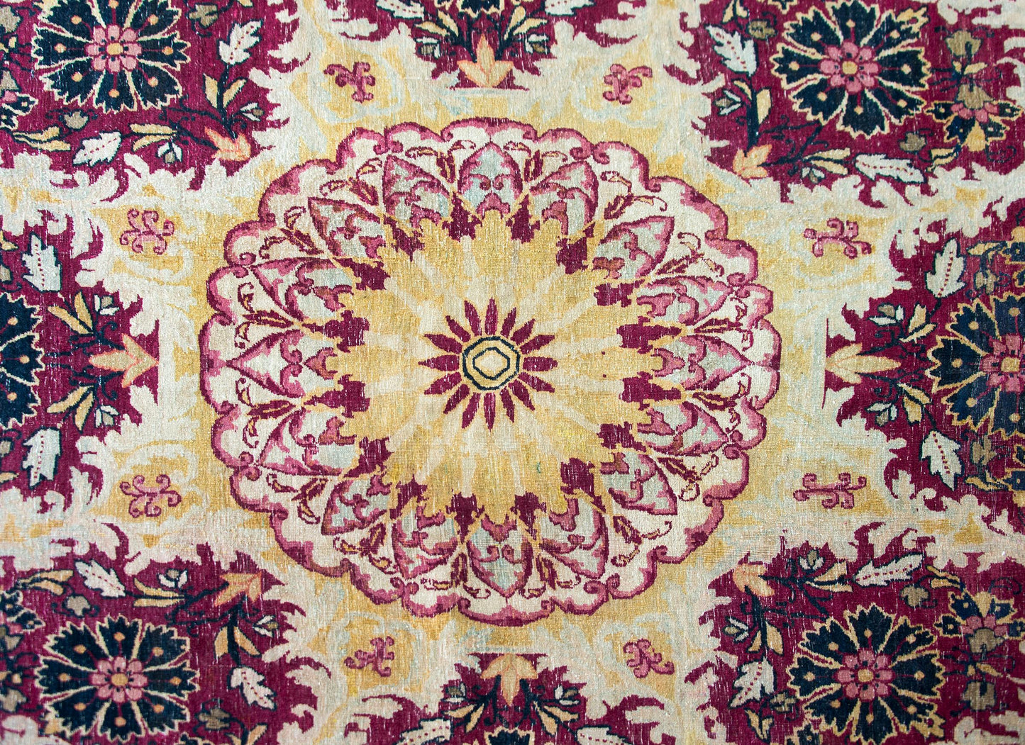 Early 20th Century Persian Lavar Kirman Rug For Sale