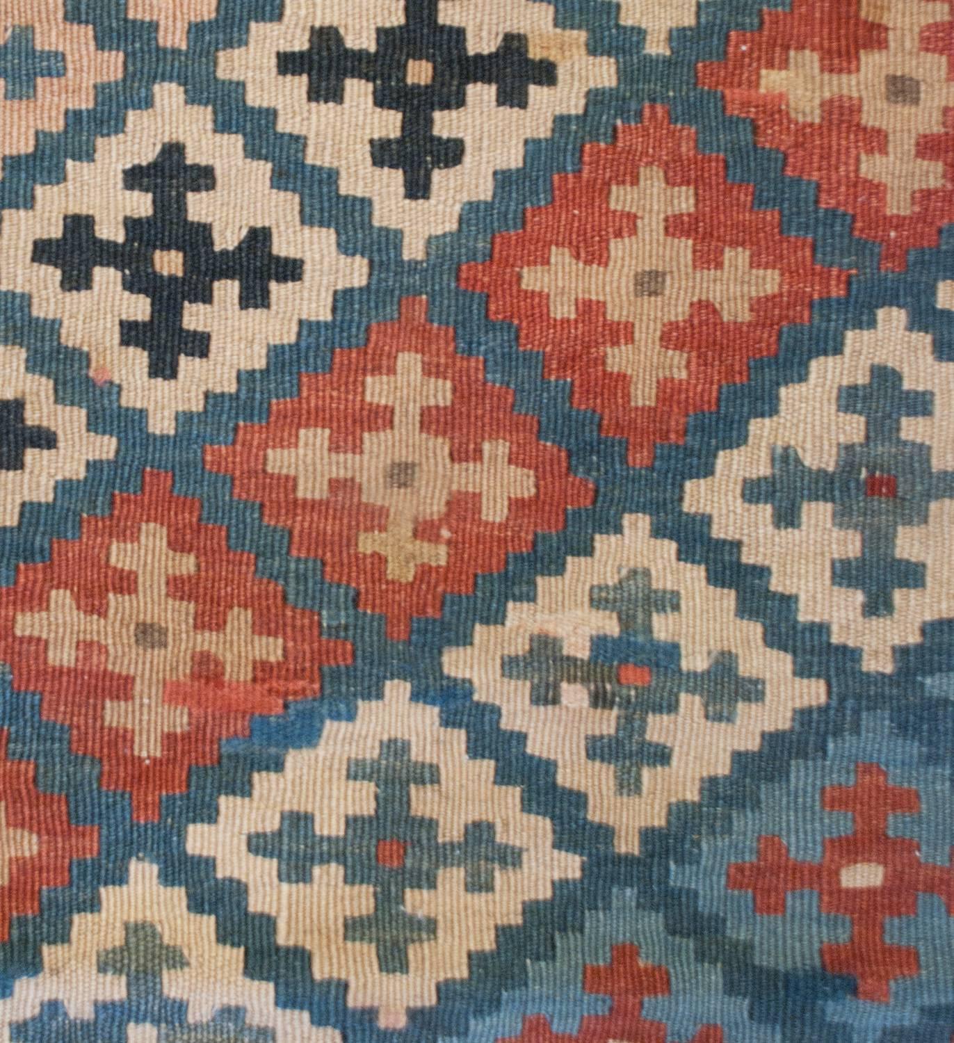 Wonderful Early 20th Century Shahsavan Kilim Rug For Sale