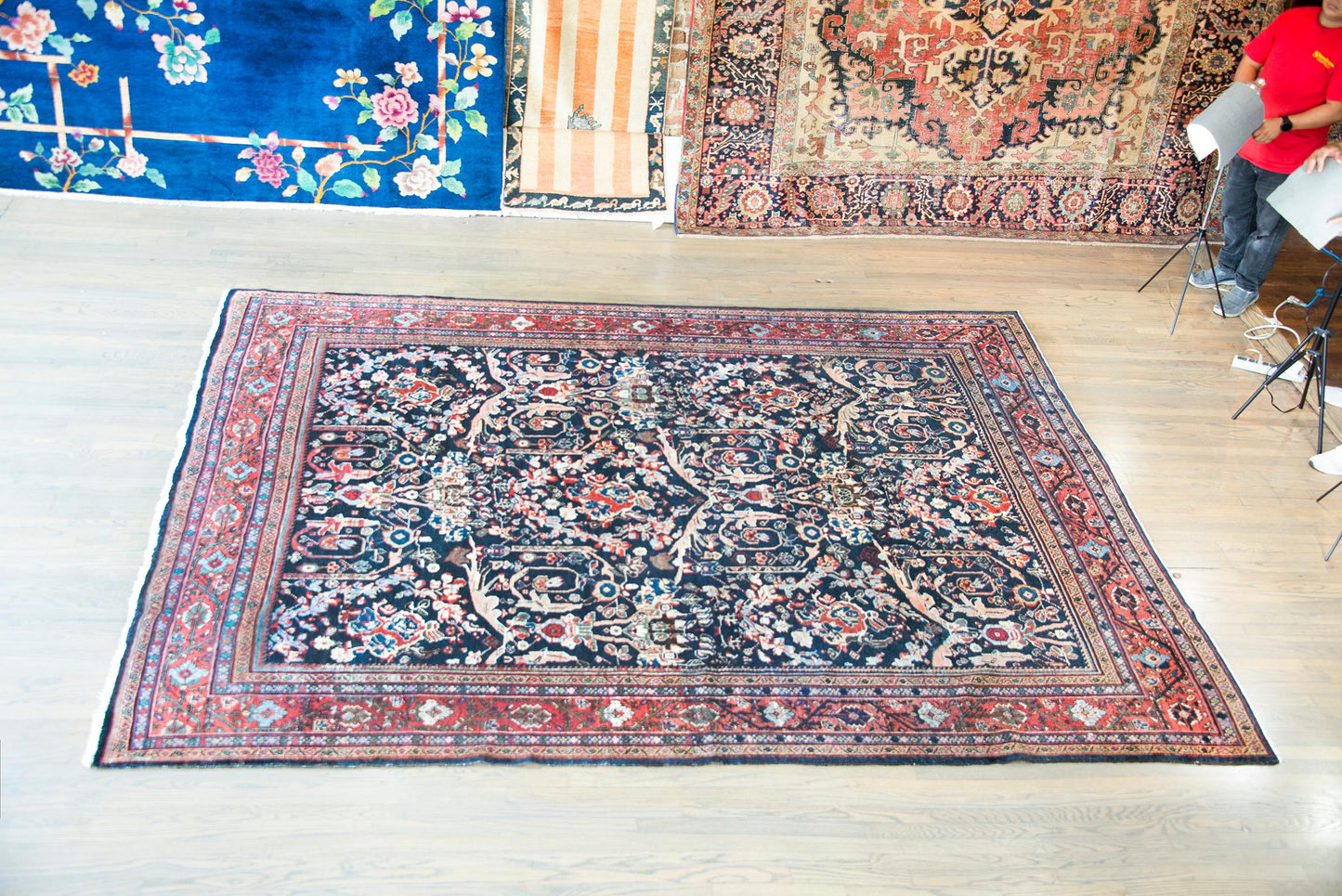 Early 20th Century Persian Mahal Rug For Sale