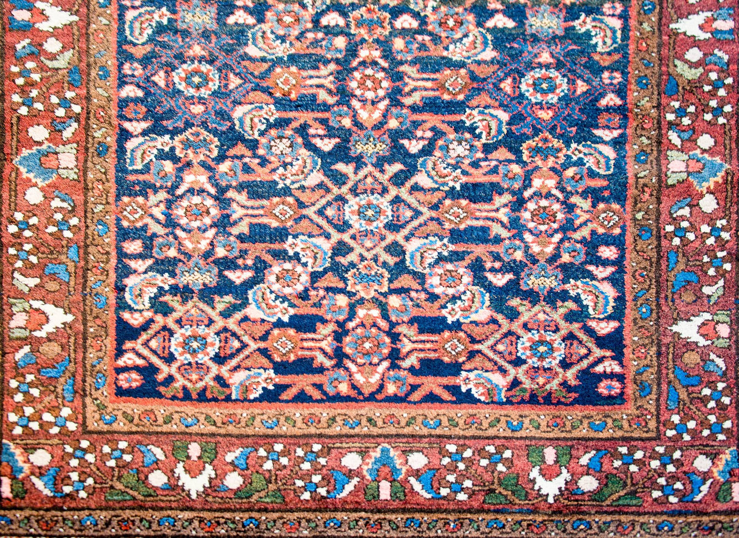 Wonderful Early 20th Century Herati Hamadan Rug For Sale