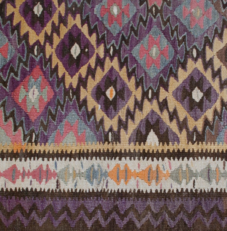Persian Qazvin Kilim Carpet Runner For Sale