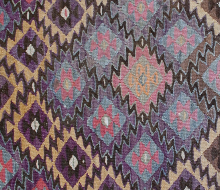 Persian Qazvin Kilim Carpet Runner For Sale