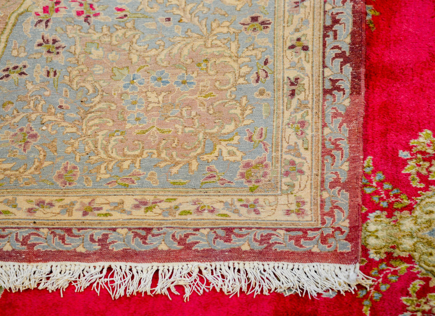 Circa 1950 Kirman Rug For Sale