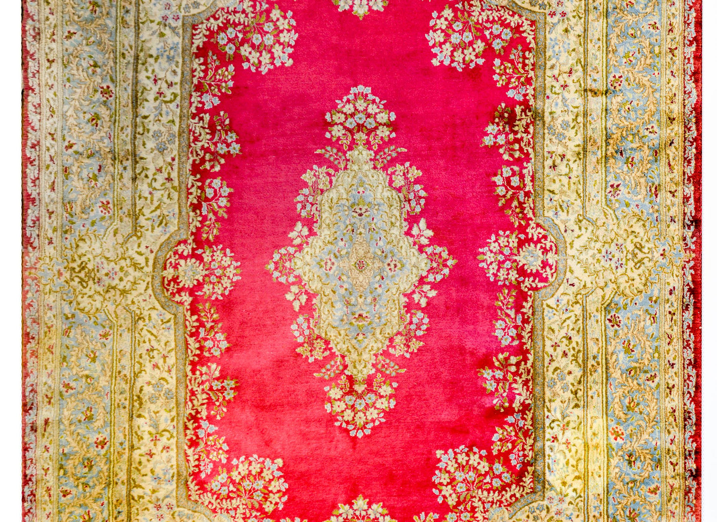 Circa 1950 Kirman Rug For Sale