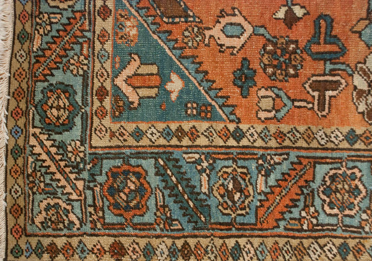 19th Century Heriz Rug For Sale