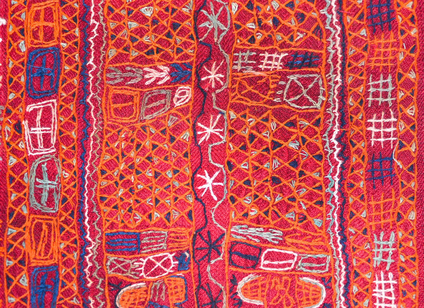 Vintage Iragi Embroidered Panel For Sale