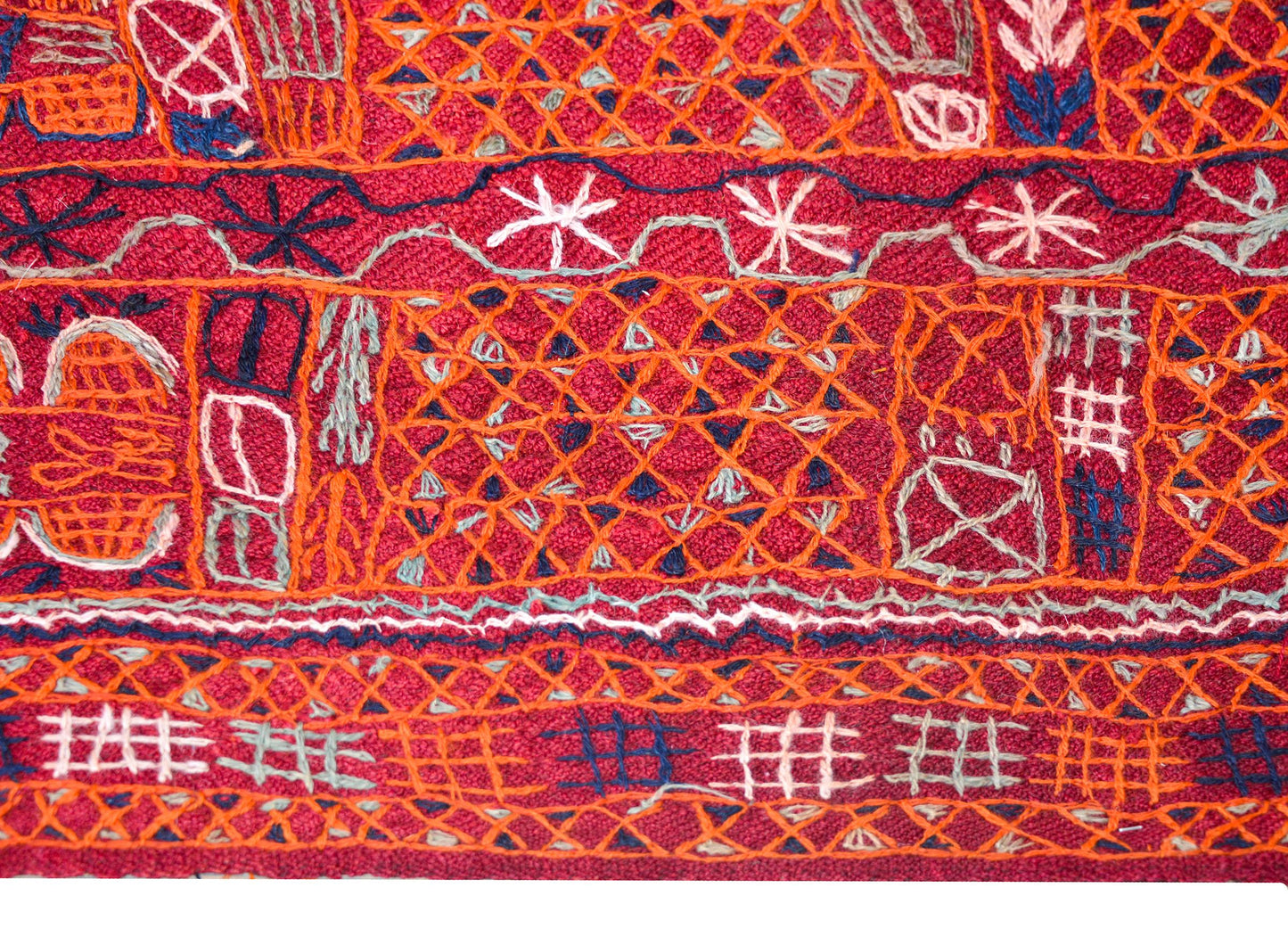 Vintage Iragi Embroidered Panel For Sale