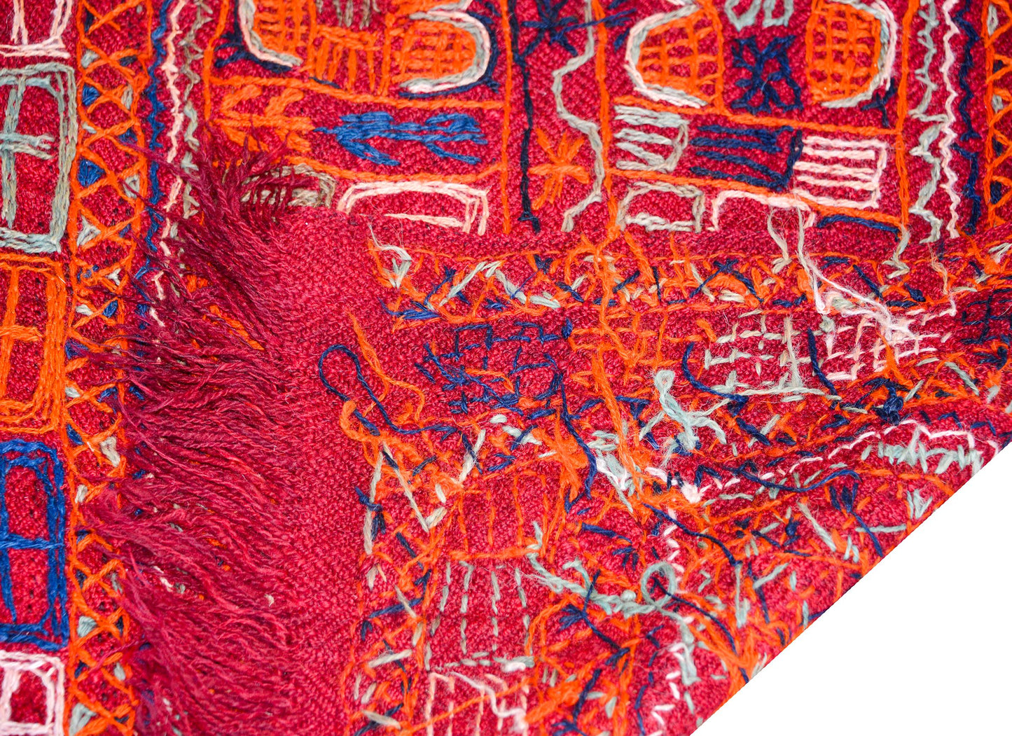 Vintage Iragi Embroidered Panel For Sale