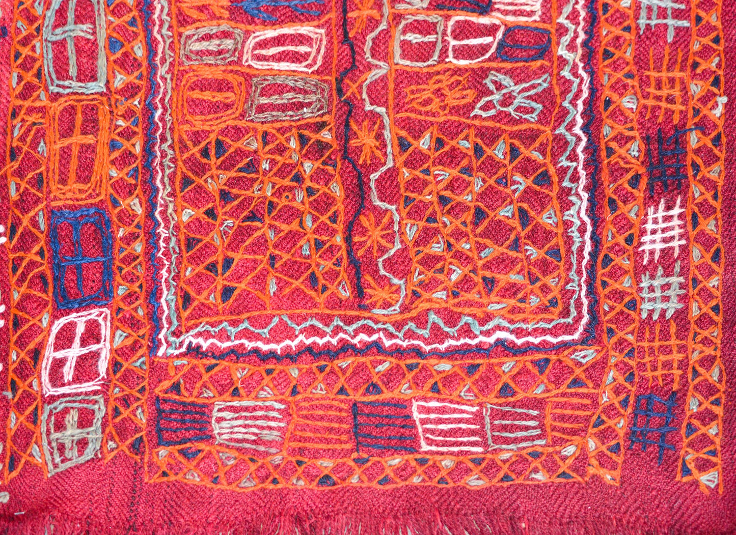 Vintage Iragi Embroidered Panel For Sale
