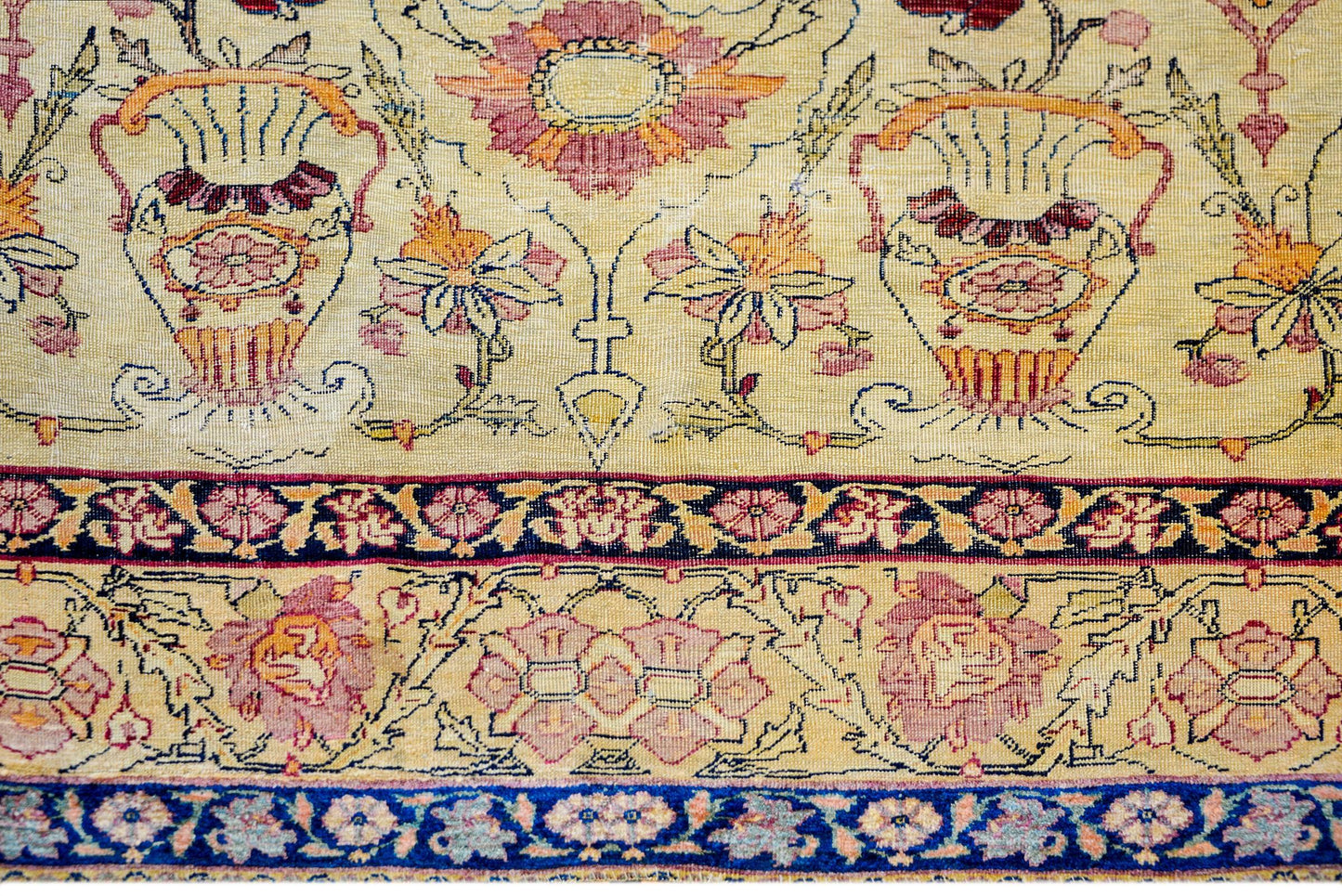 Exceptional Late 19th Century Lavar Kirman Rug For Sale