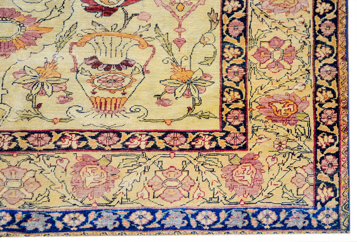 Exceptional Late 19th Century Lavar Kirman Rug For Sale