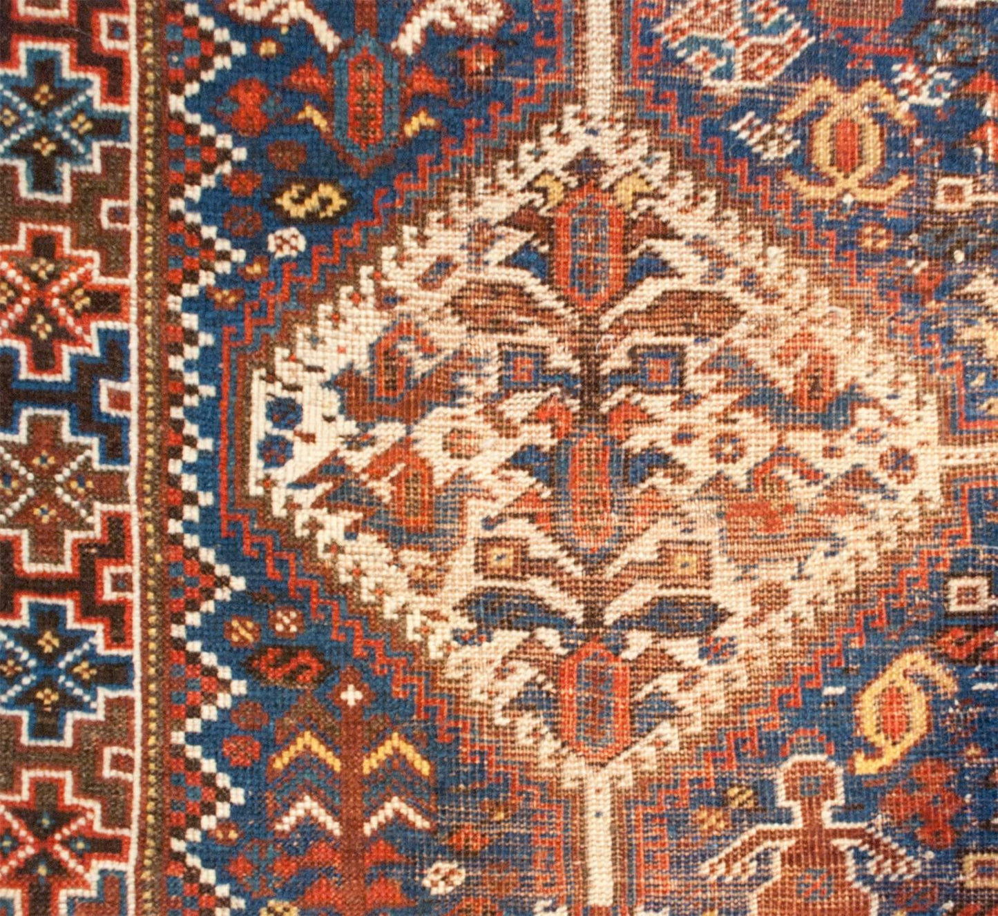 Exceptional 19th Century Ghashgaei Rug For Sale