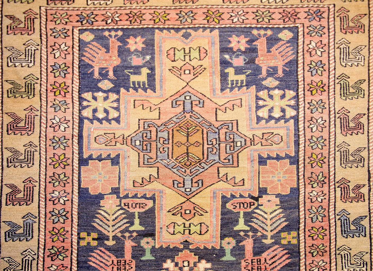 Extraordinary Early 20th Century Sumak Azeri Rug For Sale