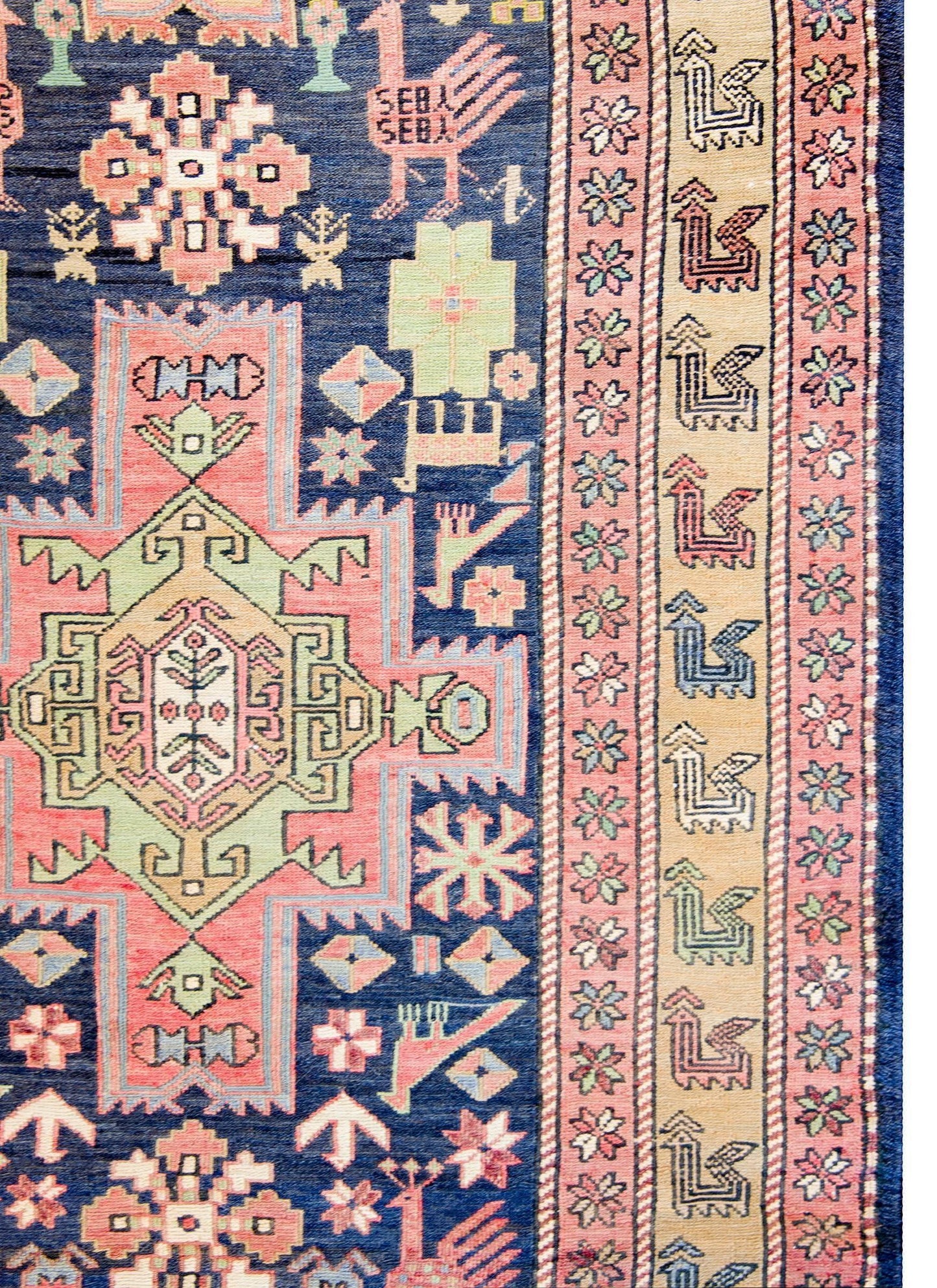 Extraordinary Early 20th Century Sumak Azeri Rug For Sale