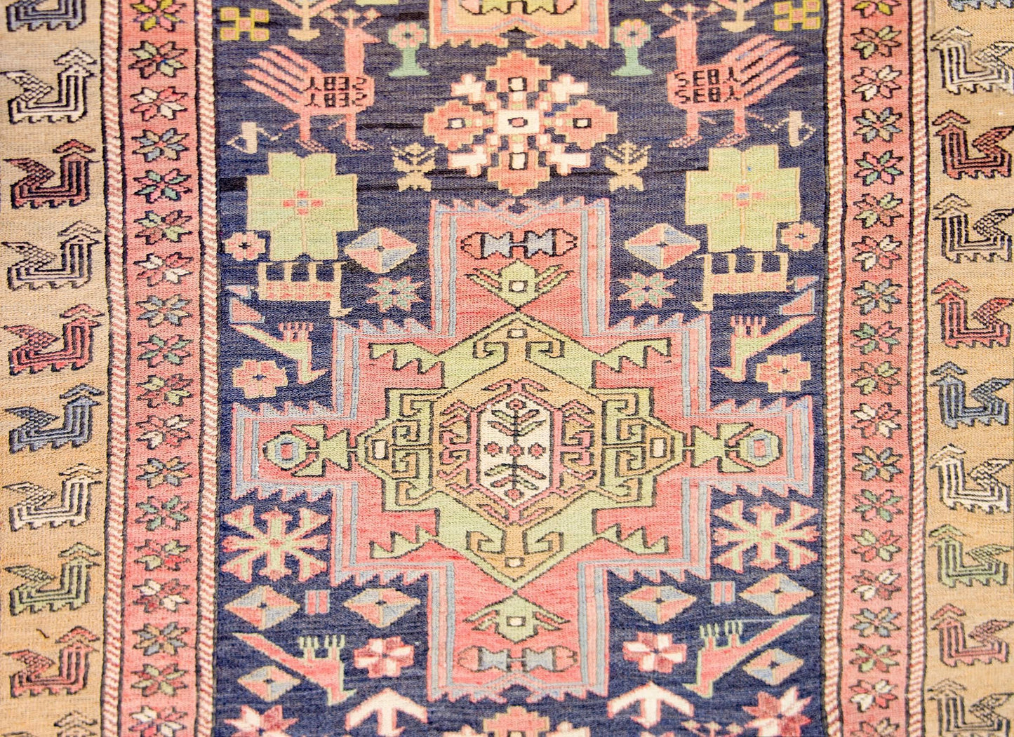 Extraordinary Early 20th Century Sumak Azeri Rug For Sale