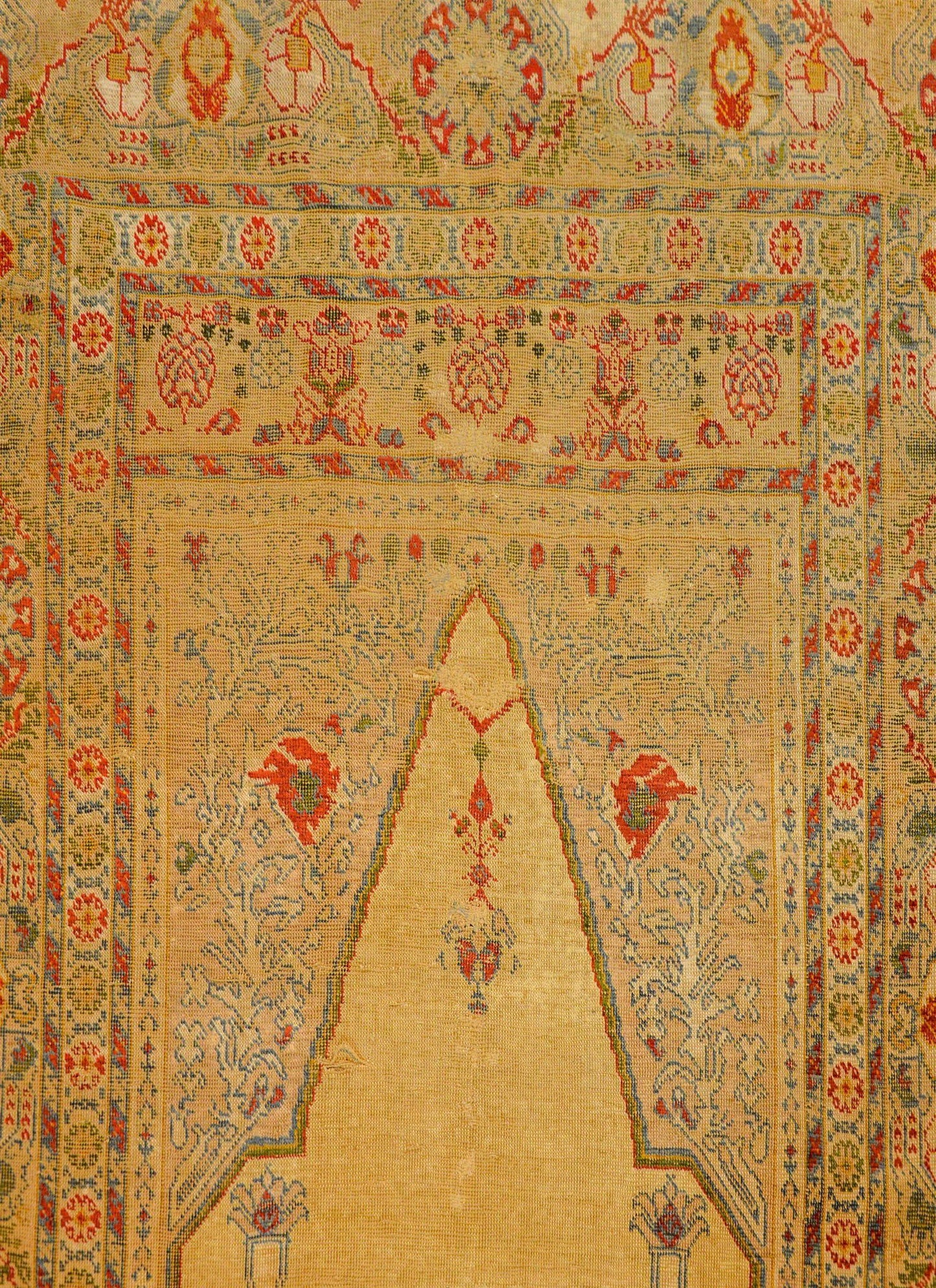 Outstanding Early 20th Century Turkish Silk Prayer Rug For Sale