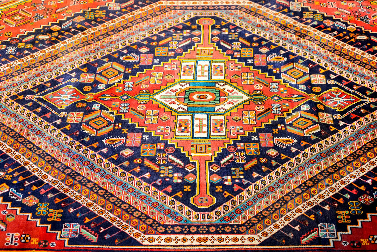 Brilliant Mid-20th Century Shiraz Rug For Sale