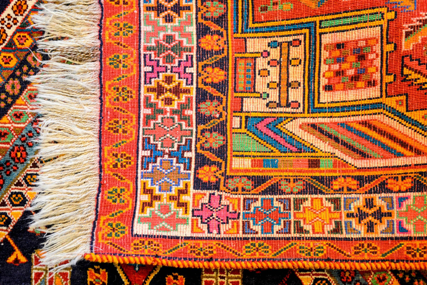 Brilliant Mid-20th Century Shiraz Rug For Sale