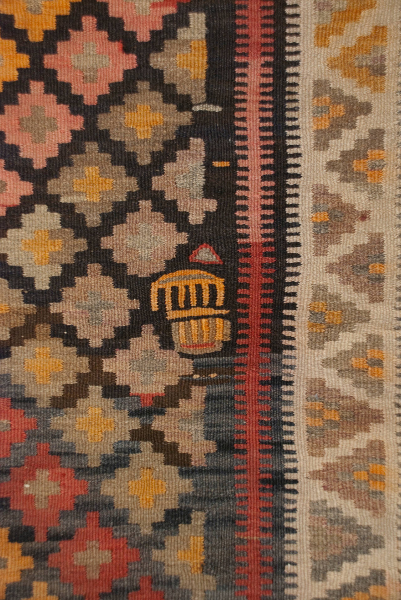 Early 20th Century Saveh Kilim Runner For Sale
