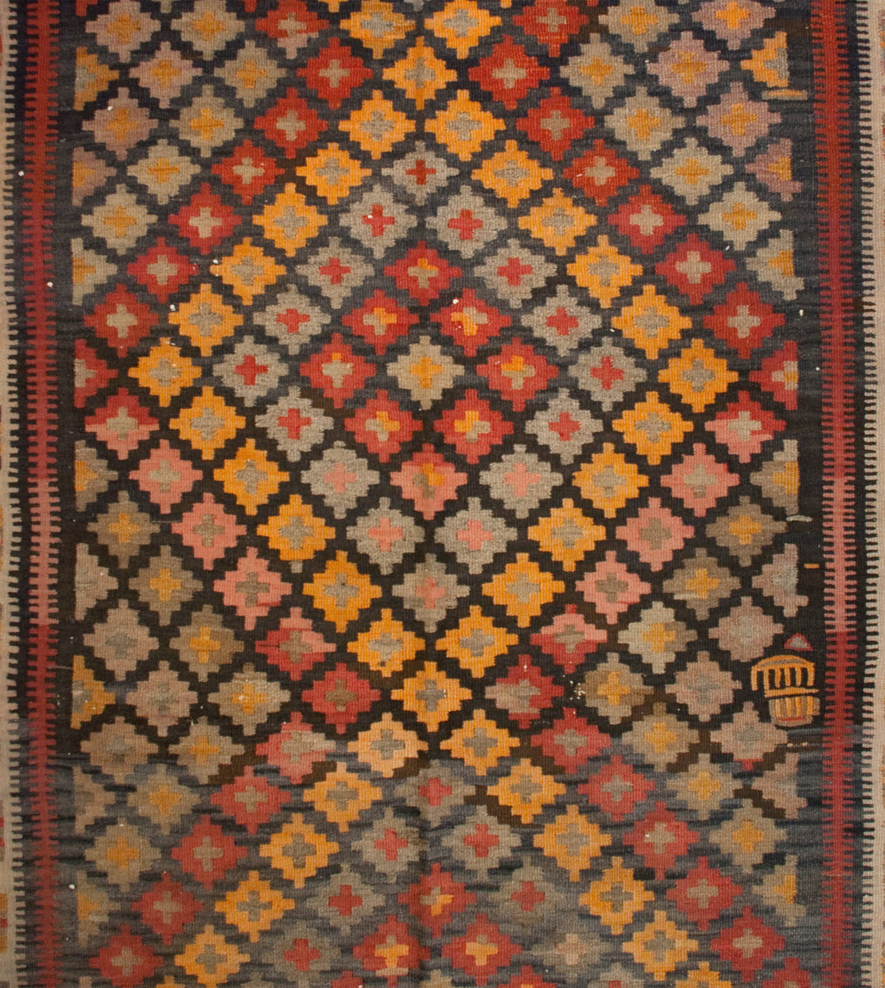 Early 20th Century Saveh Kilim Runner For Sale