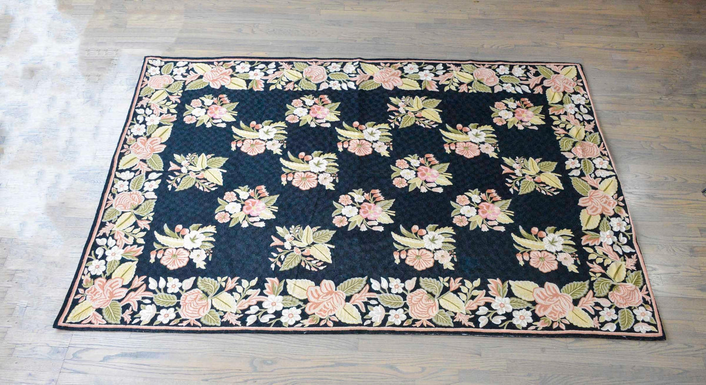 Vintage Needlepoint Rug For Sale