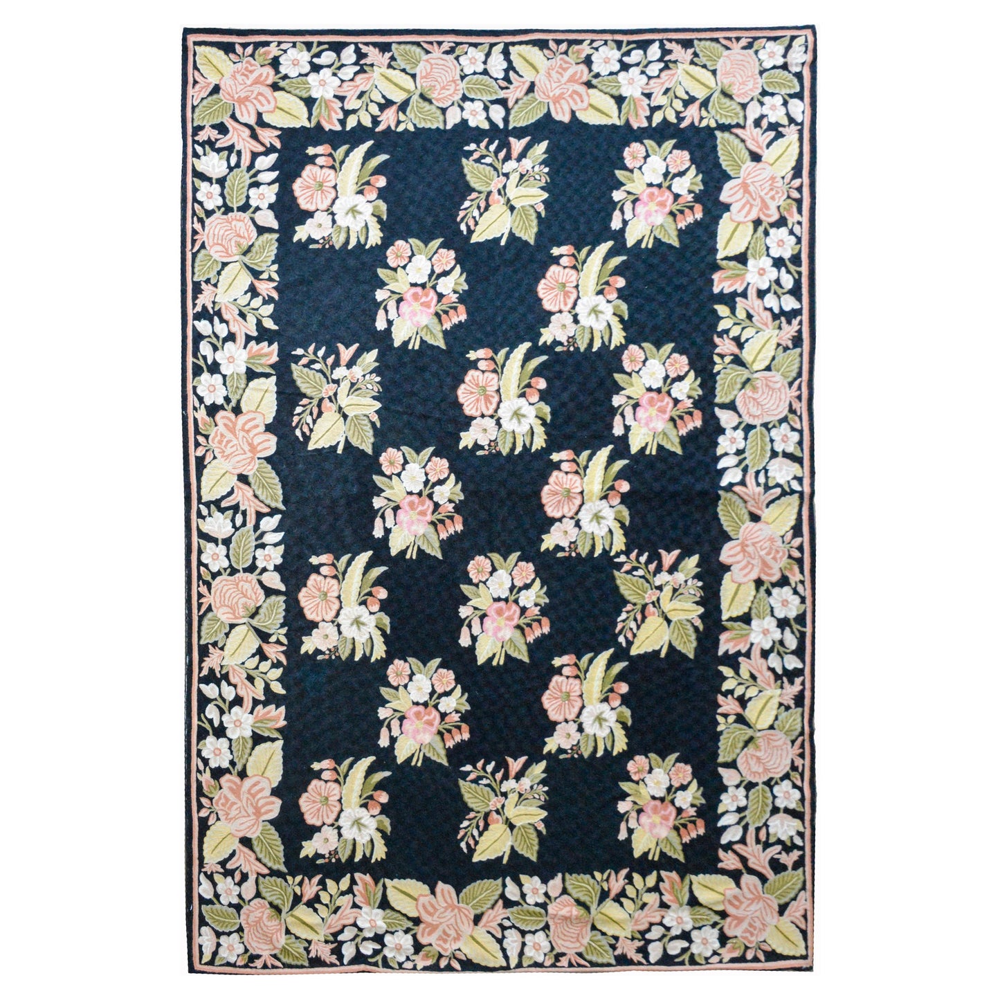 Vintage Needlepoint Rug For Sale