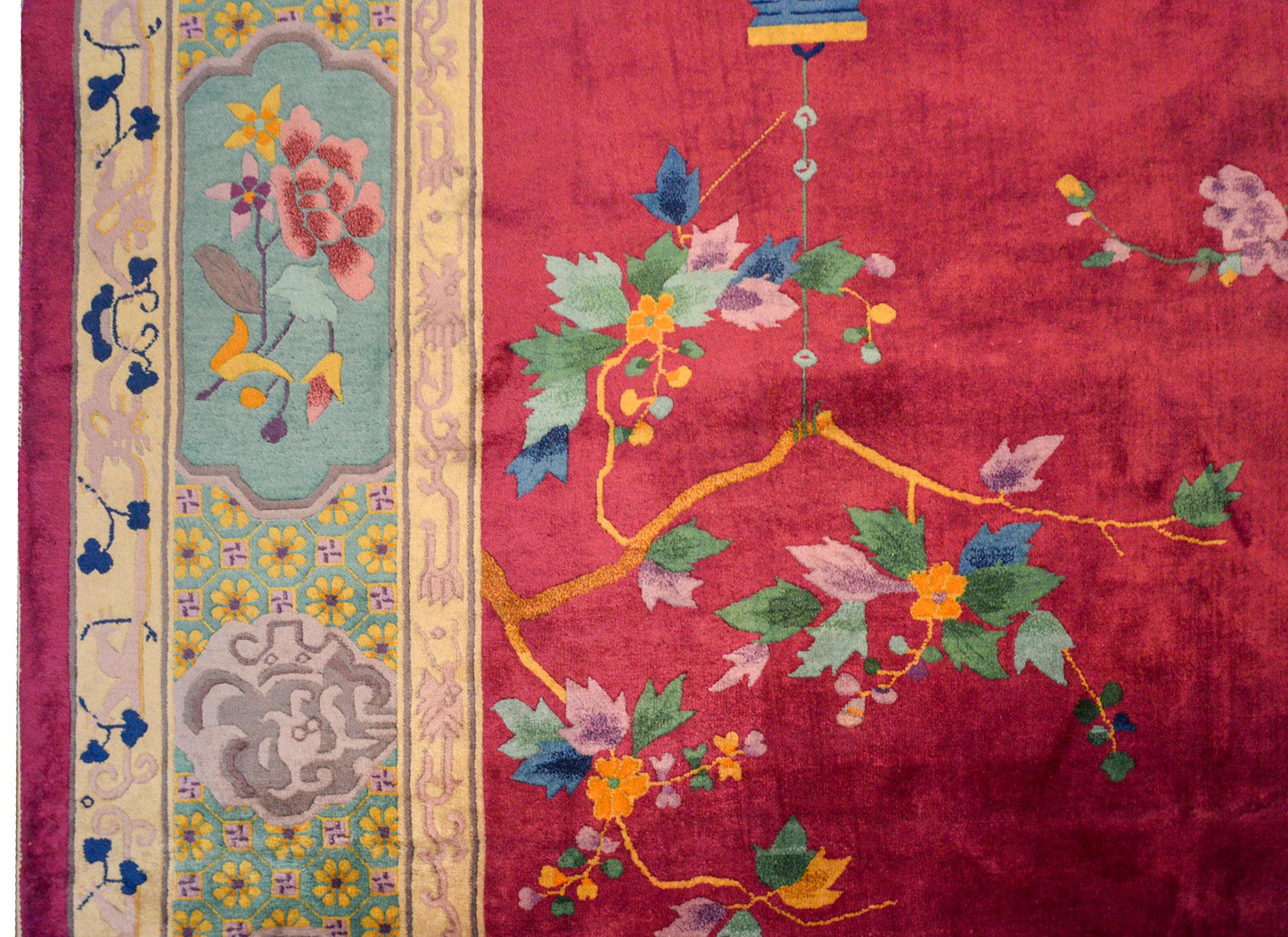 Whimsical Chinese Art Deco Rug For Sale