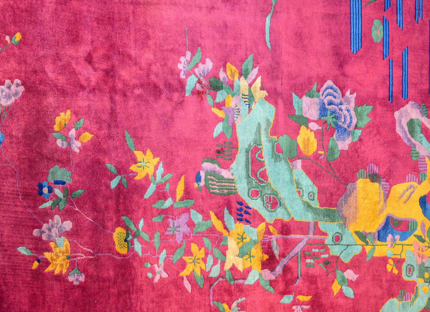 Whimsical Chinese Art Deco Rug For Sale