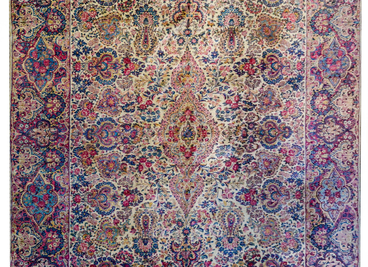 Exquisite Early 20th Century Lavar Kirman Rug For Sale