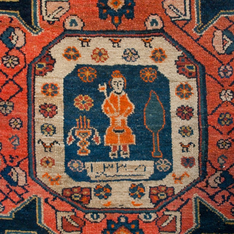 19th Century Persian Zanjan Carpet Runner For Sale
