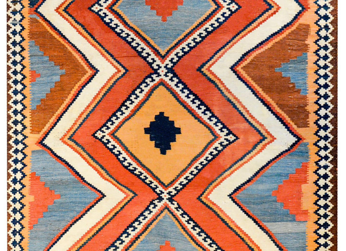 Early 20th Century Shiraz Kilim Rug For Sale