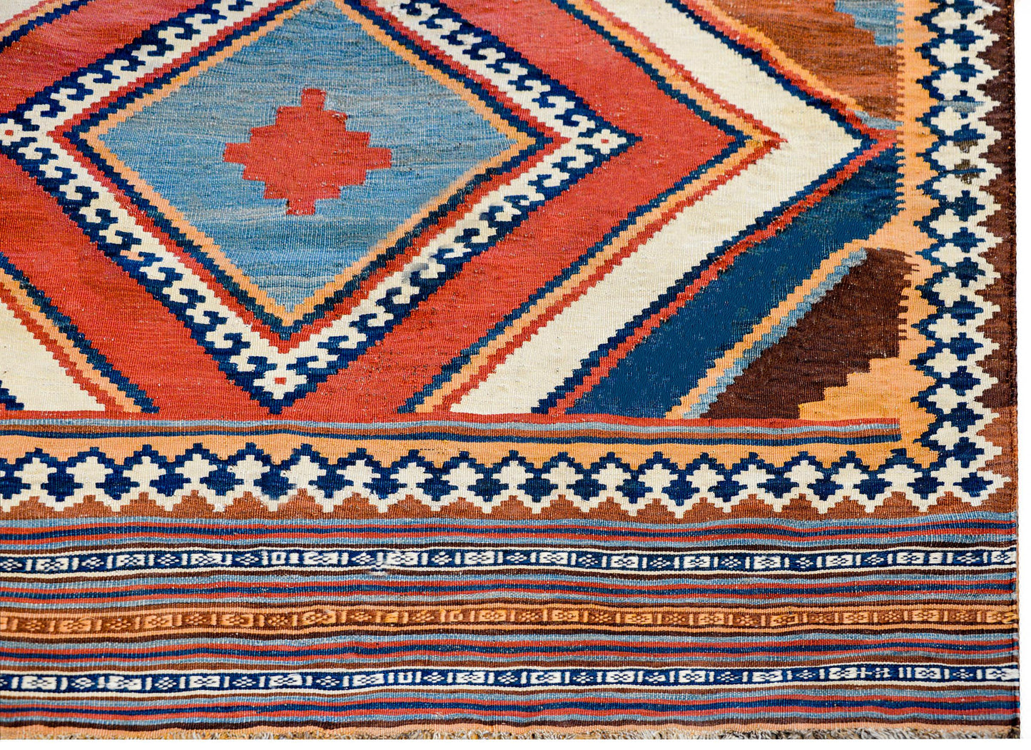 Early 20th Century Shiraz Kilim Rug For Sale