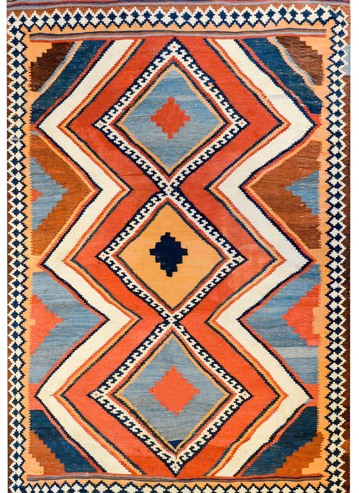Early 20th Century Shiraz Kilim Rug For Sale