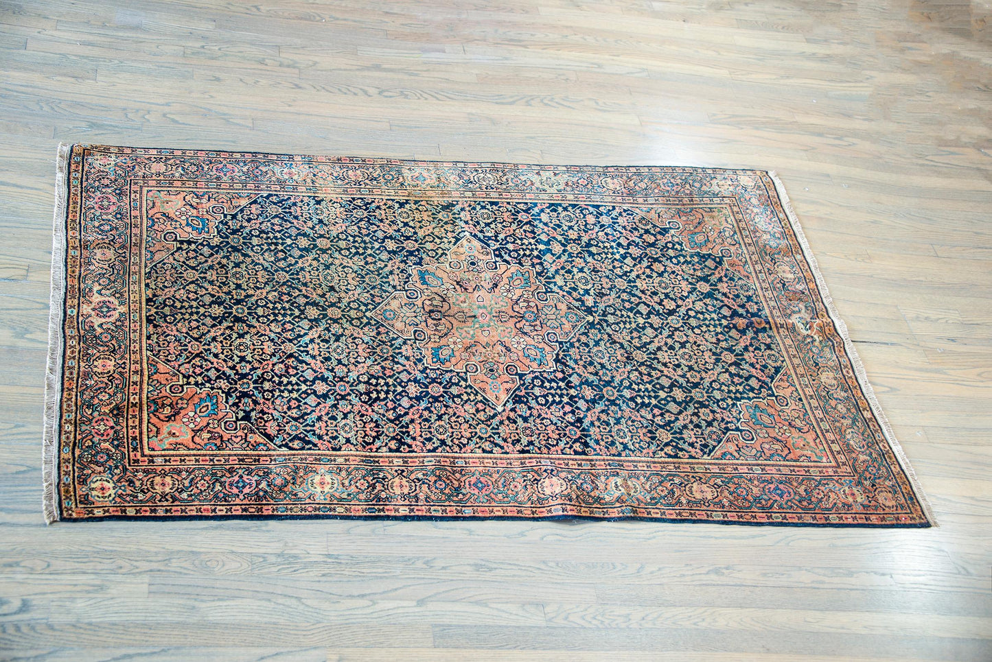 Early 20th Century Persian Farahan Herati Rug For Sale