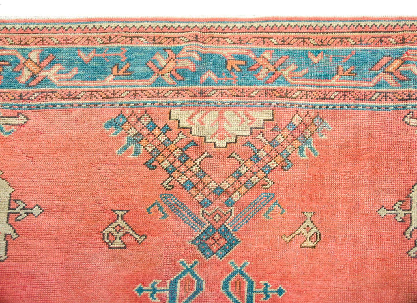 Early 20th Century Turkish Oushak Rug For Sale