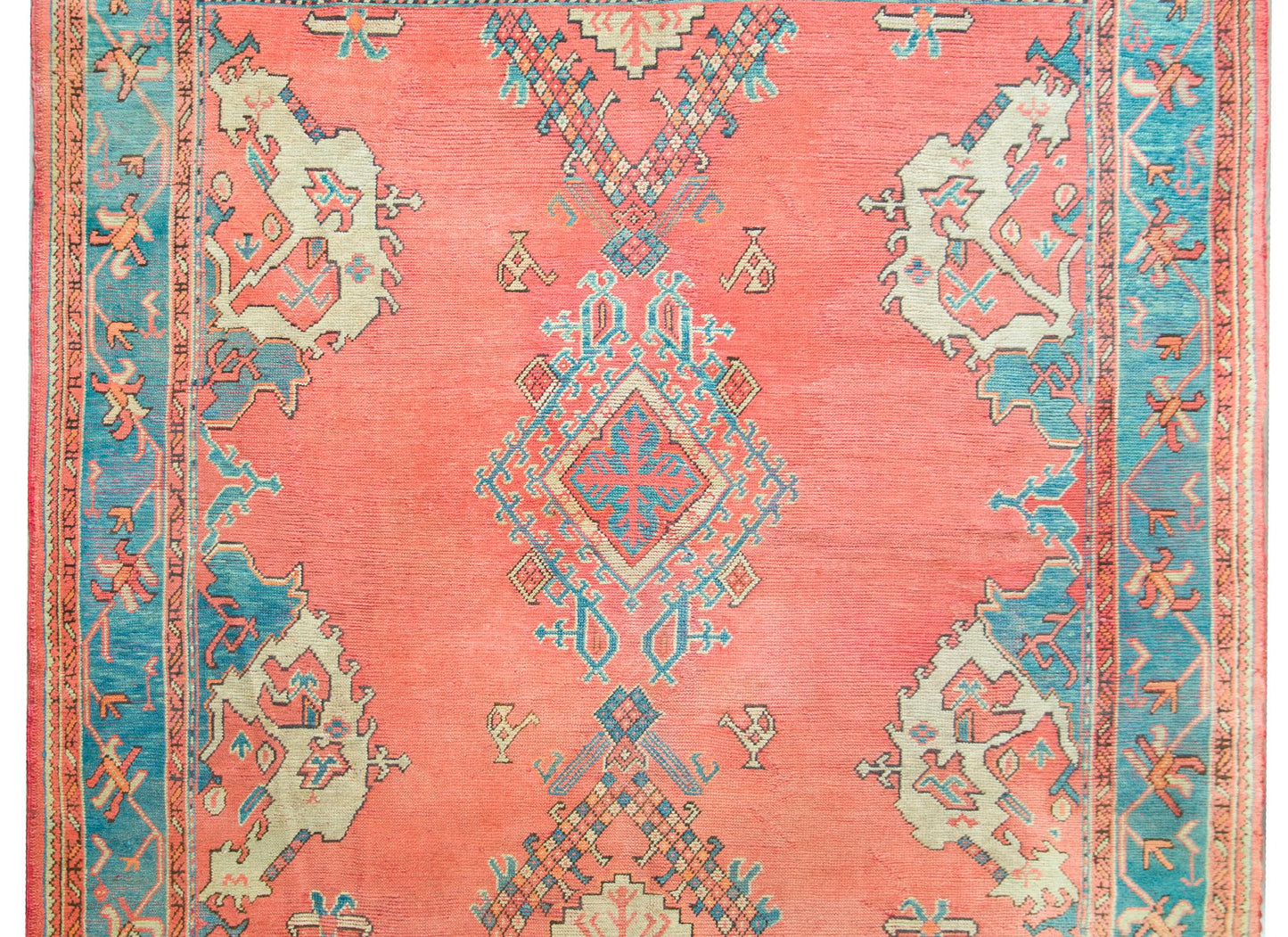 Early 20th Century Turkish Oushak Rug For Sale