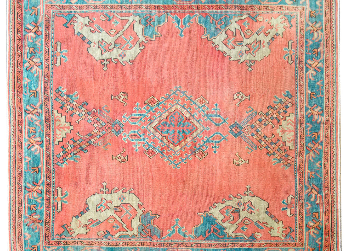 Early 20th Century Turkish Oushak Rug For Sale