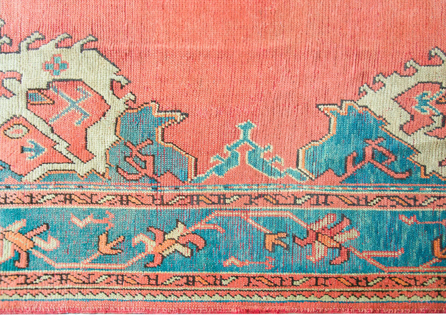 Early 20th Century Turkish Oushak Rug For Sale