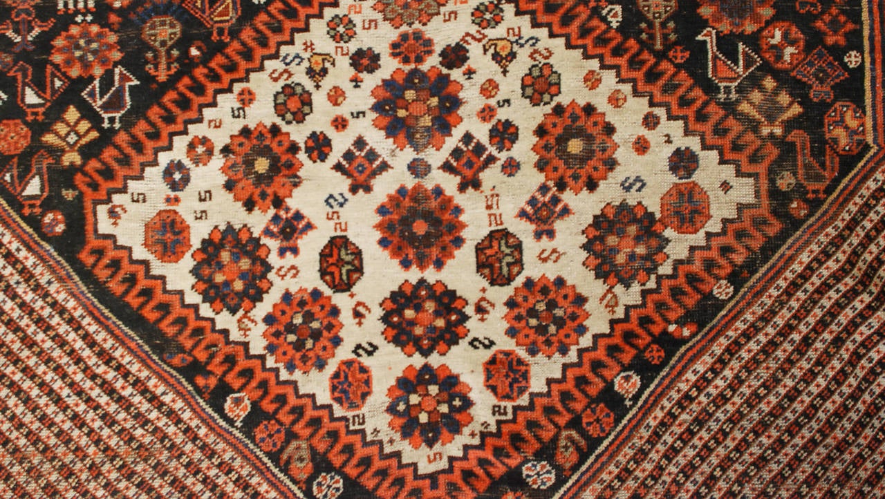 19th Century Gashgai Rug For Sale