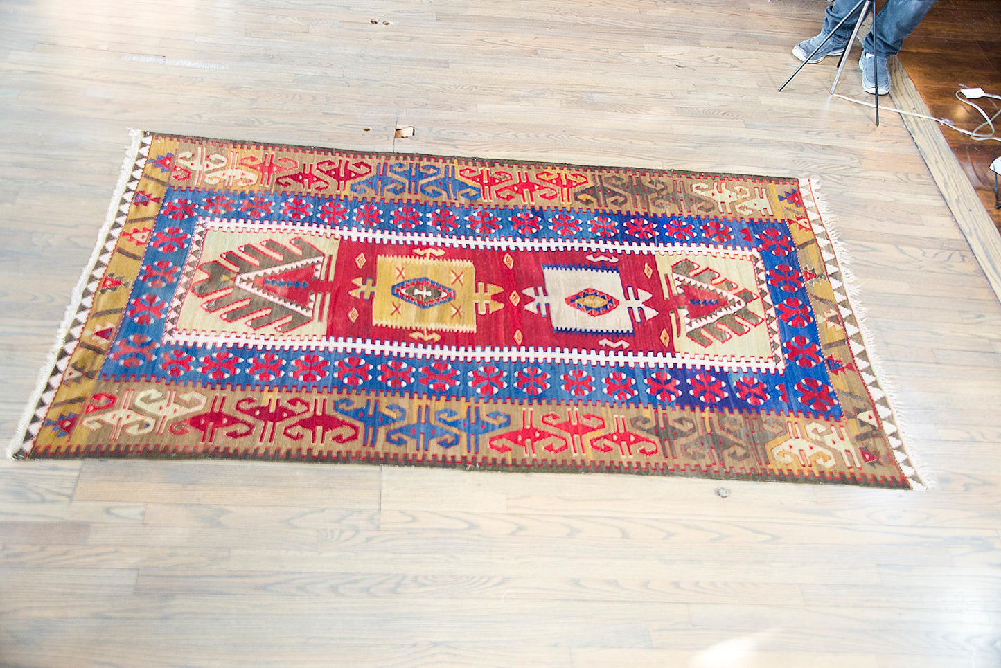 Early 20th Century Turkish Konya Kilim For Sale