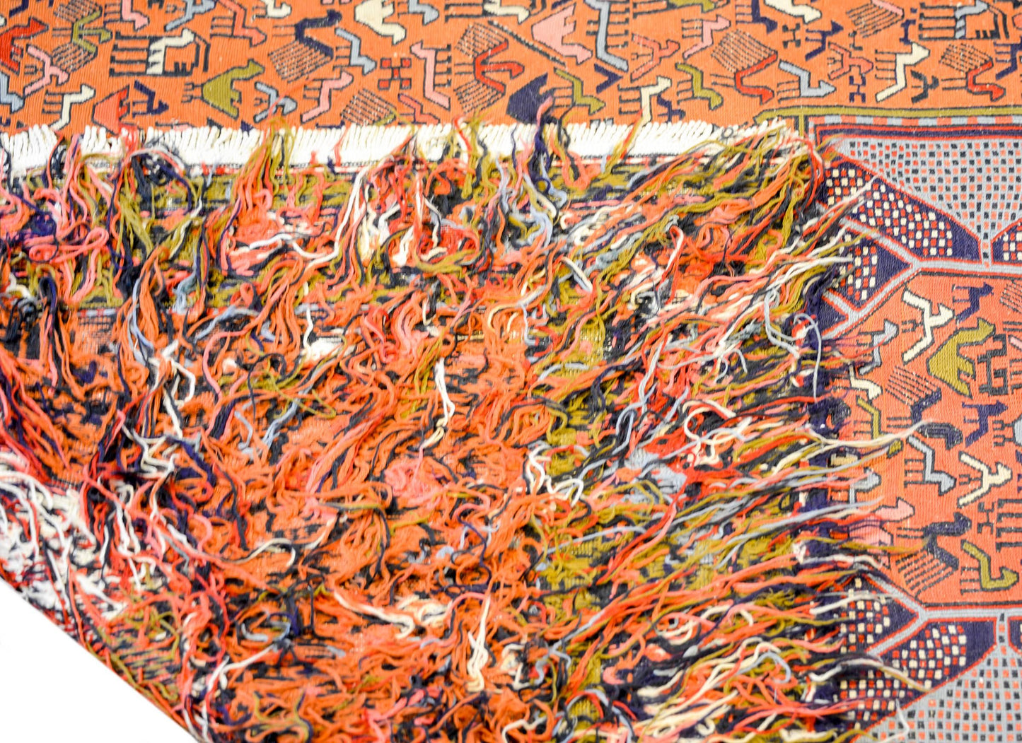 Whimsical Early 20th Century Sumak Rug For Sale