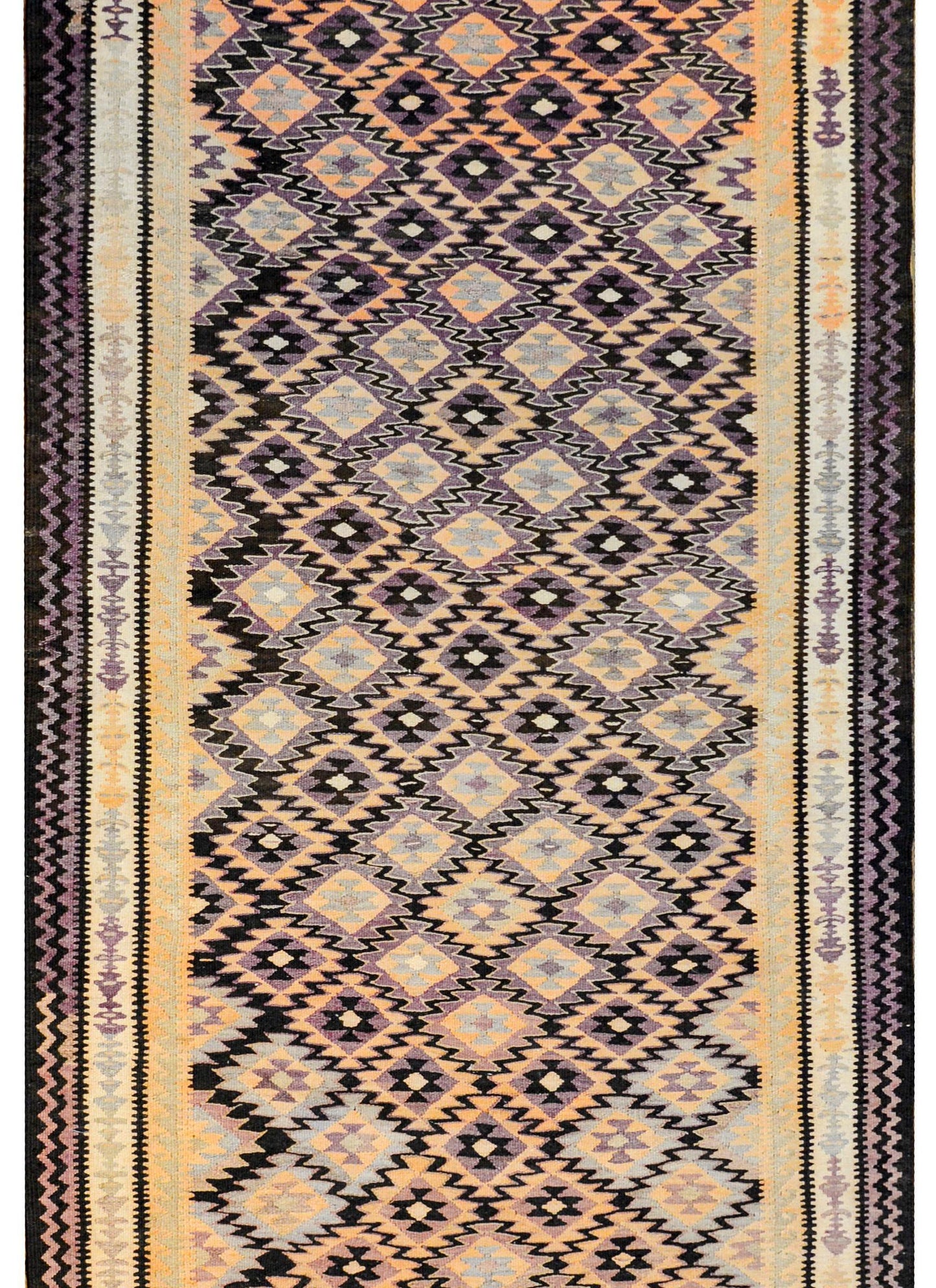 Fantastic Early 20th Century Qazvin Kilim Runner For Sale