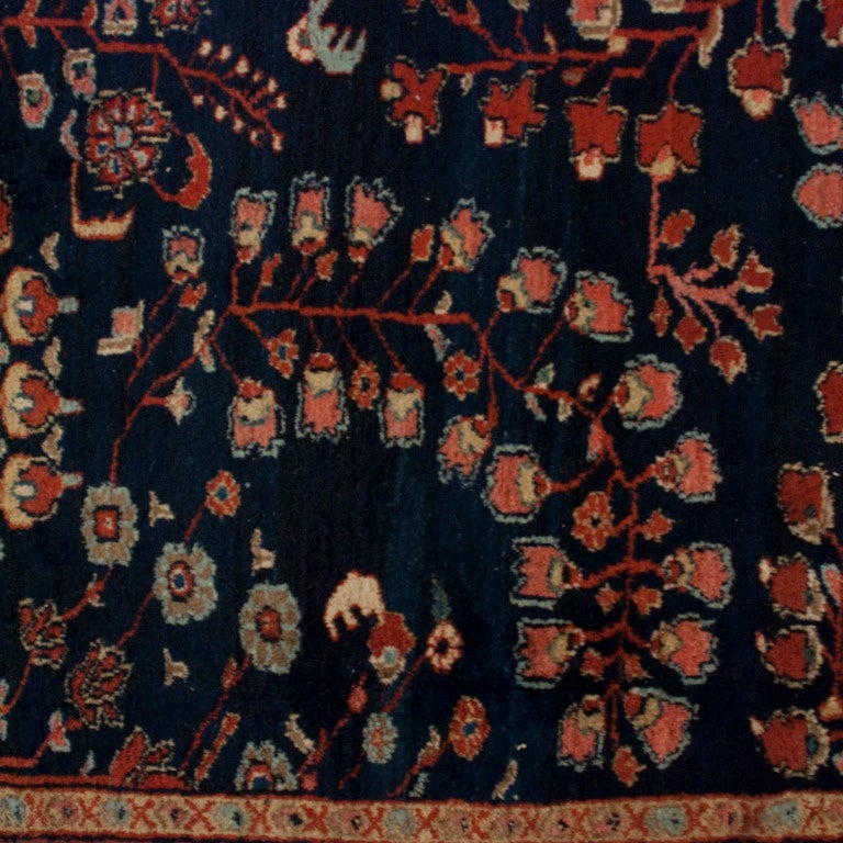 Early 20th Century Saruk Mahajan Carpet For Sale
